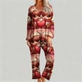 thumbnail image 6 of Fengactive Valentines Pajama Sets for Women 2 Piece Long Sleeve Heart Print Tops and Pants Loungewear Pjs Set Sleepwear, 6 of 6