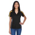 thumbnail image 1 of Polo Eperformance™ Strike Colorblock con protección contra enganches para mujer Extremo NEGRO/ CMPS ORO 2XL, 1 of 1