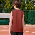 thumbnail image 7 of Ruyang Teen Boys Crew Neck Vest Summer Solid Sleeveless Camisole Tops Casual Basic Athletic Jogger Tank Tops 5-12 Years, 7 of 7