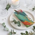 thumbnail image 4 of Cloth Napkins Set of 8 - 20x20 Inches, Boho Leaves Washable Reusable Table Napkins, Colorful Tropical Plants Bohemian Vintage Leaf Soft & Absortbent Dining Napkin for Party Wedding Hotel Restaurant, 4 of 9