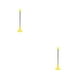 thumbnail image 2 of Sonducket Herramienta de ángulo de mentira de Golf ajustable, enseñanza práctica, indicador de ayuda de entrenamiento correcto, entrenadores Amarillo 2piezas, 2 of 6