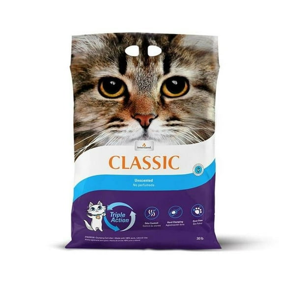 Intersand America 777979572301 30 lbs Classic Unscented Cat Litter