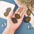 thumbnail image 4 of 6pcs 6 Shapes Oval Pendant Trays Bezels Blank Cabochon Settings and 6pcs 40x30mm Glass Cabochons Clear Dome for Photo Jewelry Making, 4 of 7
