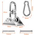 thumbnail image 4 of Capacidad de 450 kg, rotación de 360°, ganchos para colgar con tornillos para colgar silla/columpio/toalla de yoga/saco de boxeo/hamaca, 4 of 5
