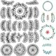 thumbnail image 1 of Sellos transparentes de silicona reutilizables con forma de guirnalda, hojas y flores para sellos postales, 1 of 9