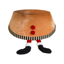 FastXmas Christmas Tree Skirt Decorations,26.7x11" Soft Artificial Fur Tree Skirts,Christmas Santa Tree Skirt Ornaments, Christmas Tree Bottom Decorations for Indoor Holiday Party Xmas Tree Decor