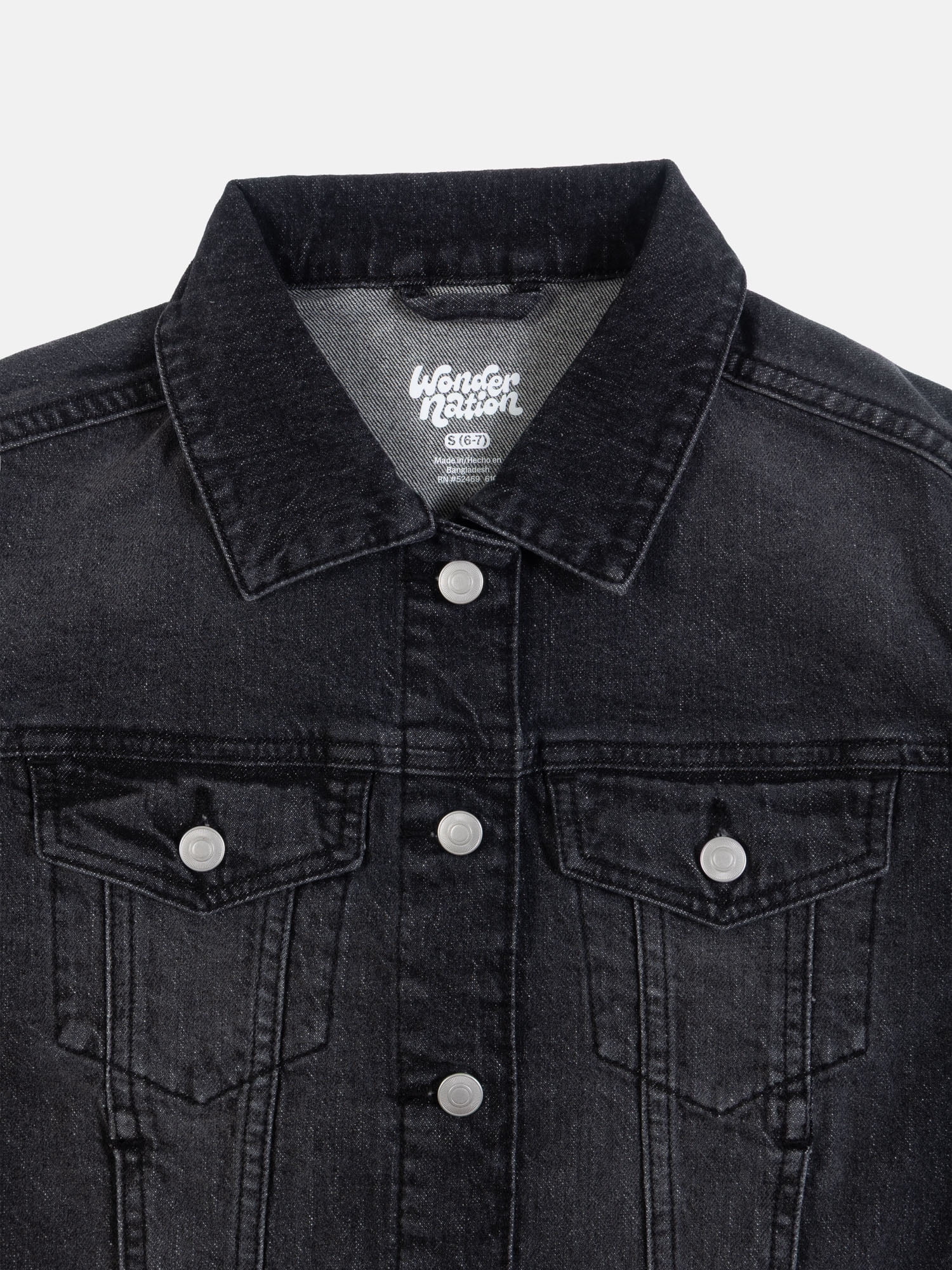 Wonder Nation Girls Denim Trucker Jacket, Sizes 4-18 & Plus