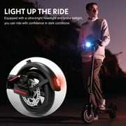 HOVERMAX Electric Scooter for Adults, Dual Suspension, 350W Motor, 18.6 MPH & 19 Miles Range, 8.5'' Solid Tires, Foldable Design, APP Control