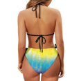 thumbnail image 6 of Chririnla Women's Gradient Tie-Dye Halter Triangle Bikini Set - Quick Dry, Stretch Two Piece Swimwear for Beach Vacation & Pool Party, 6 of 9