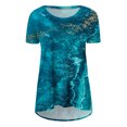 thumbnail image 4 of Elegante blusa de manga corta con cuello redondo y manga abullonada para mujer OAVQHLG3B Store  lin121212, 4 of 4