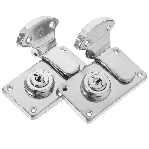 MLINS 2 Pcs Suitcase Lock Hasp Latch with Key Travel Silver
