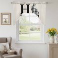 thumbnail image 6 of Happy Easter Swag Valances for Kitchen Window, Home Black Buffalo Plaid Rabbit Bowknot Linen Texture Small Swag Valances Rod Pocket Curtain Drapes Window Treatment for Bedroom Bathroom, 56x36 Inch, 6 of 9