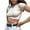 White, variant on WREESH Women's Rib Knit Crop Tops Solid Color Round Neck Short Sleeve Casual Fashion Tops Green