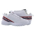 thumbnail image 3 of Fila Disruptor Ii Logo Tape Mens Shoes Size 10, Color: White/Navy/Red, 3 of 5