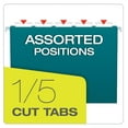 thumbnail image 4 of TiaGOC Recycled Hanging Folders, Letter Size, Teal, 1/5 Cut, 25/BX (81614), 4 of 7