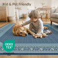 thumbnail image 4 of ODIKA 8'x10' Washable Area Rug Non-Shedding, Easy Care, Front Geometric Door Interlocking Ru Trellis Tasseled Boho Entrance for King Size Bedroom Under Bed, Master Suite, 4 of 6
