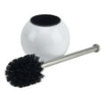 thumbnail image 3 of Bath Bliss Globe Design Toilet Brush and Holder in White, 3 of 5