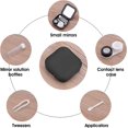 thumbnail image 4 of Contact Lens Cases with Mirror Contact Lens Holder Mini Box Container Portable Contact Lens Soaking Case with L and R Caps for Travel (Black), 4 of 7