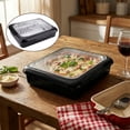 thumbnail image 6 of Plastic Aluminum Foil Tray (with Lid) - Flip-Top Tray - Portable Casserole Dish, Stackable Plastic Aluminum Foil Tray Holder for Home & Travel, 6 of 7