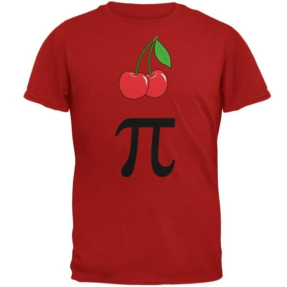 Halloween Men's Math Pi Costume Cherry Day Short Sleeve Soft Graphic Tee