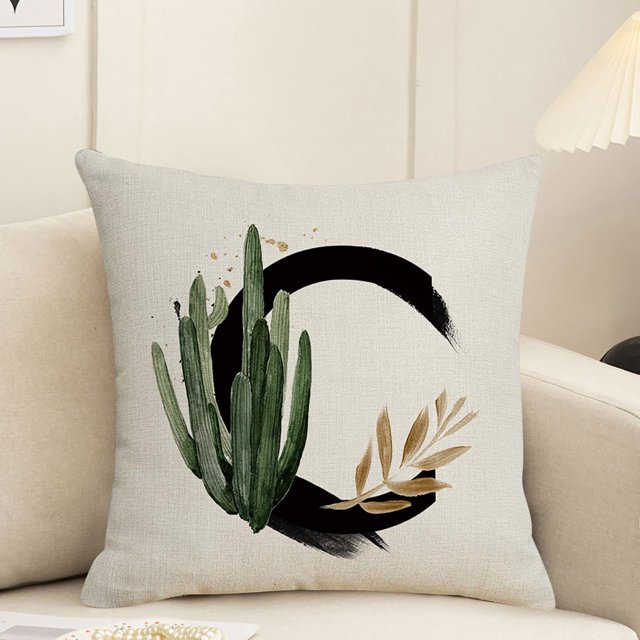 Decoración del hogar, sala de estar, decoración del alfabeto, fundas de almohada de 18 x 18 pulgadas, letra A rosa, fundas de almohada florales, fundas de cojín cuadradas de terciopelo blanco suave,