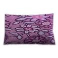 thumbnail image 1 of Ahgly Company Patterned Indoor Rectangular Violet Purple Lumbar Throw Pillow, 13 inch by 19 inch, 1 of 5