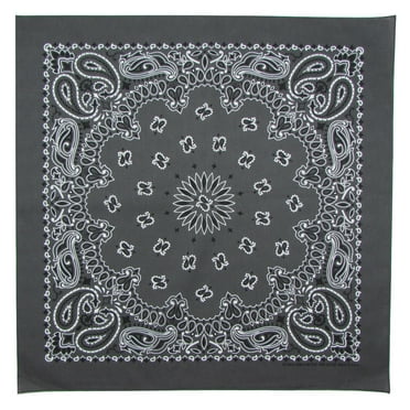 Bandanna Co Paisley, Charcoal, 22" x 22" (2nd)