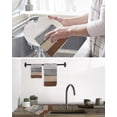 thumbnail image 5 of Brown Grey Kitchen Dish Towels for Drying Dishes Set of 2, Vintage Stripe Farmhouse Wood Grain Ombre Waffle Weave Microfiber Hand Tea Bathroom Towels Quick Dry & Absorbent Towel 12x12, 5 of 7