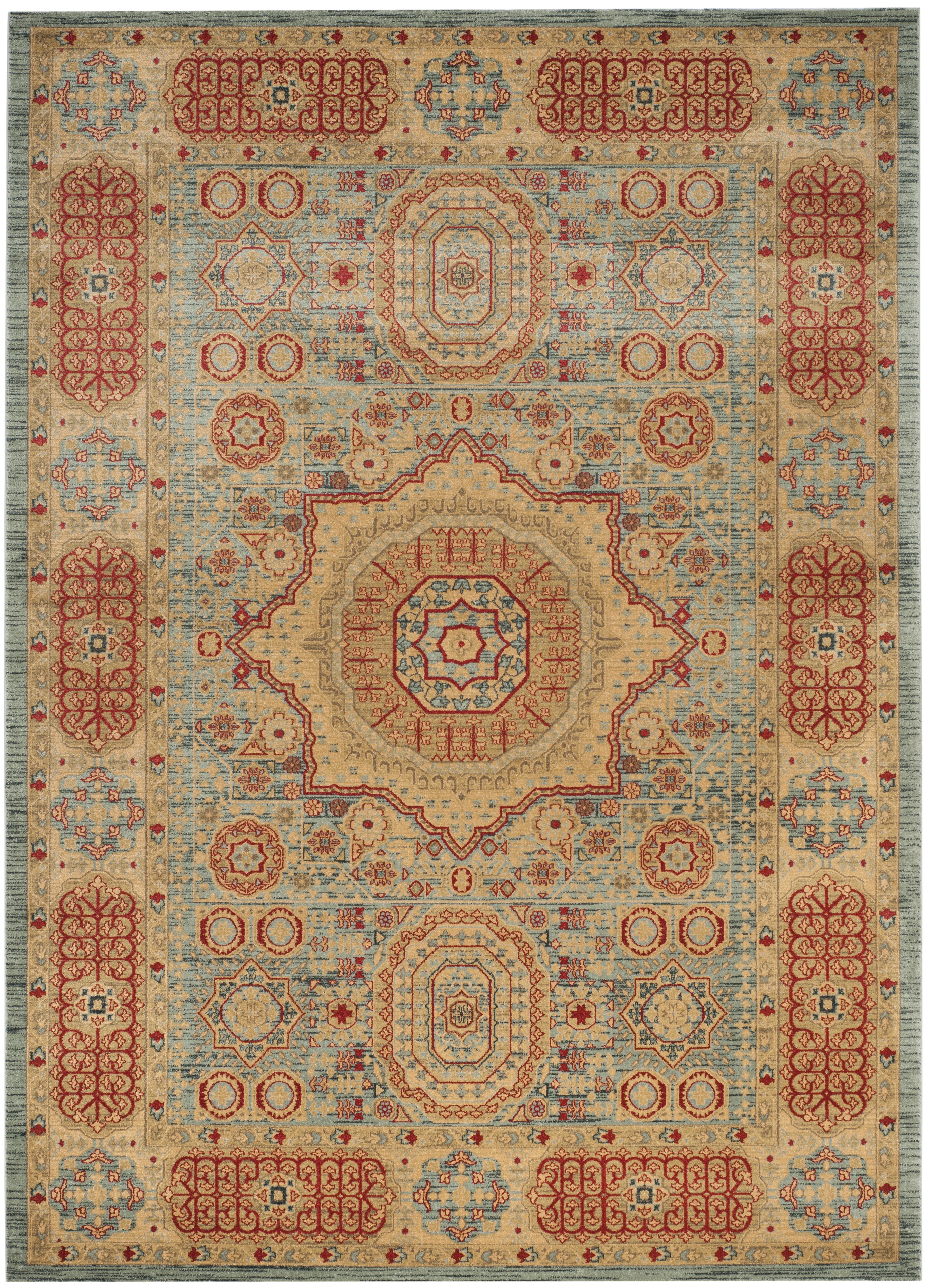 Safavieh Mahal Rosalynne Bordered Area Rug, Navy/Red, 9' x 12'
