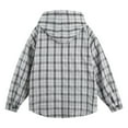 thumbnail image 7 of Men's Long Sleeve Casual Plaid Flannel Shirt Button Down Shirts for Men Cotton Lumberjack Regular Fit White XL, 7 of 7