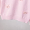 thumbnail image 5 of Symoid Sweaters for Girls,Holiday Sweater Kids,Plain Crew Neck Child Clothing,Pink,Size 9-10T, 5 of 9