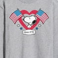 thumbnail image 3 of Peanuts - Snoopy Since 1776 Flag Heart - Men's Long Sleeve T-Shirt, 3 of 6