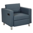 thumbnail image 1 of Chaise Atlantic avec Station de Recharge Simple en Tissu Bleu Dillon, 1 of 5