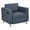 Blue, variant on Scranton & Co Accent Chair with AC and USB Charging Station in Black Fabric