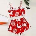 thumbnail image 4 of Womens Pajama Sets – Boho Loungewear Sets & Pajamas for Women Set Women's Christmas Sleeveless Vest & Shorts Set 2 Piece Sleepwear, 4 of 5