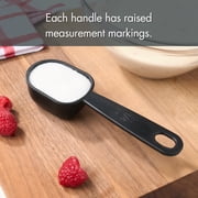 Mainstays 8-Piece Measuring Cup and Spoon Set - Durable, Space Saving Kitchen Essential, Black