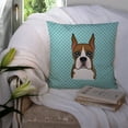 thumbnail image 3 of Checkerboard Blue Boxer Fabric Decorative Pillow, 3 of 4