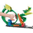 Hot Wheels Toy Car Track Set City Dragon Drive Firefight & 164 Scale
