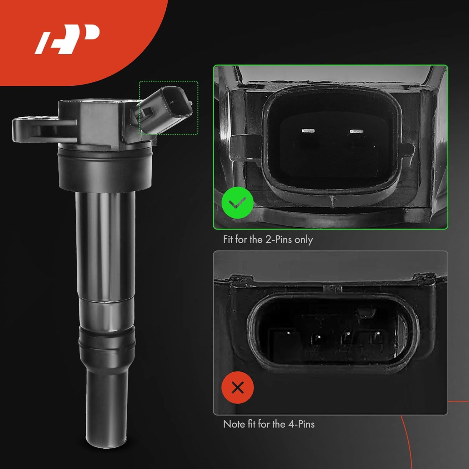 A-Premium Ignition Coil Pack Set of 4 Compatible with Hyundai Elantra 2011-2016, Tucson 2014-2020, Kia Forte 2014-2016, Soul 2012-2019, 1.8L 2.0L Engine
