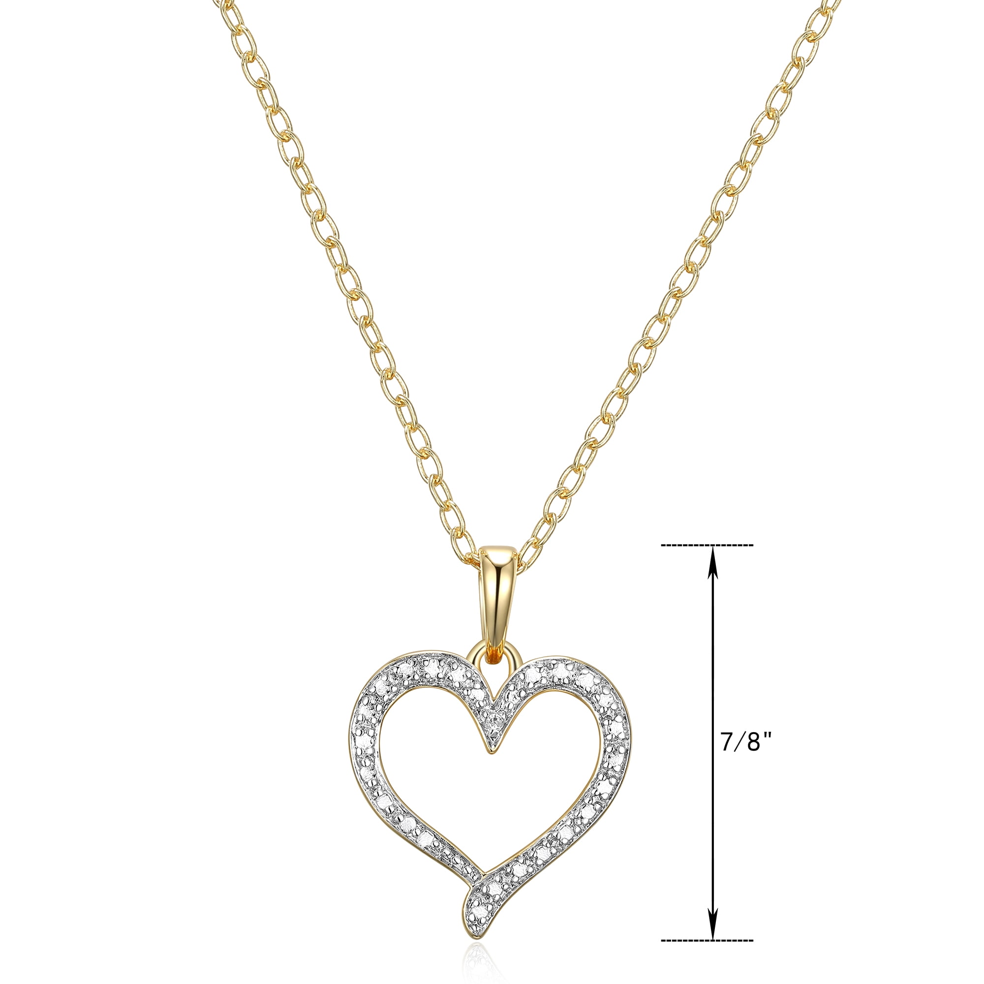★VINTAGE HOLLYWOOD★ 2way Essential Heart Necklace Forever Facets Fine Silver Plated Gold Tone Classic Open