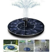 Solar Powered Bird Bath Fountain Pump, Outdoor Water Fountains For Pool, Garden, Aquarium (black)