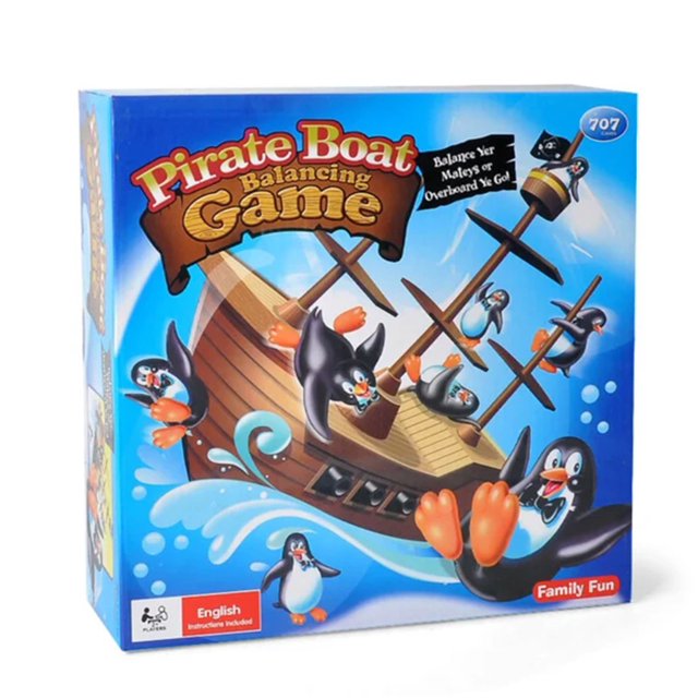 Juego de mesa Penguin Pirate Ship Don't Rock The Boat Juegos para niños Juegos familiares para niños y adultos Juegos de mesa para la noche familiar Juegos de mesa para varios jugadores Construye