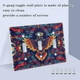 thumbnail image 3 of Yayeee Toggle Light Switch Wall Plate 3-Gang 6.37"x4.48" Decorative Outlet Cover, Geometric Eagle, 3 of 7