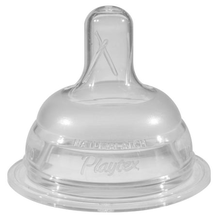Playtex Baby NaturaLatch Silicone Bottle Nipples, Medium Flow,