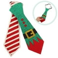 thumbnail image 2 of 2 corbatas navideñas de fieltro, lindas y divertidas, para fiestas navideñas, de elfo, para Año Nuevo, fiestas de invierno, accesorios para celebraciones navideñas, 2 of 7