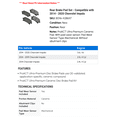 thumbnail image 2 of Rear Brake Pad Set - Compatible with 2014 - 2020 Chevy Impala 2015 2016 2017 2018 2019, 2 of 2