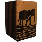 Sawtooth Harmony Series Hand-Stained Elephant Design Compact Size Cajon