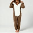 thumbnail image 2 of mgoYE Adult Onesie Pajamas for Women, Soft Womens Onesie Pajamas, Fuzzy Pajama Onesies for Women(Khaki,3XL), 2 of 7
