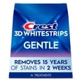 thumbnail image 1 of Crest 3DWhitestrips Gentle At-Home Teeth Whitening Kit, 14 Treatments, Safely Removes 15 Years of Stains, 1 of 18
