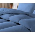 thumbnail image 5 of 5 Piece Luxurious Straight Line Pattern Comforter All Season 800 Threads Count Twin/Twin XL Size - Ultra Soft 550 GSM 100% Egyptian Cotton (Solid Medium Blue Colour ), 5 of 6
